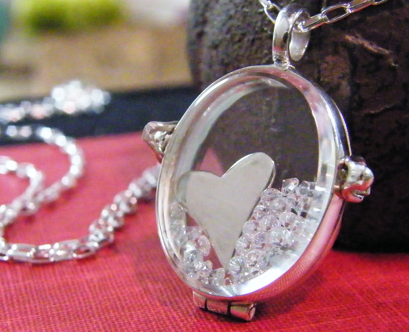 Sterling silver floating locket Clearance