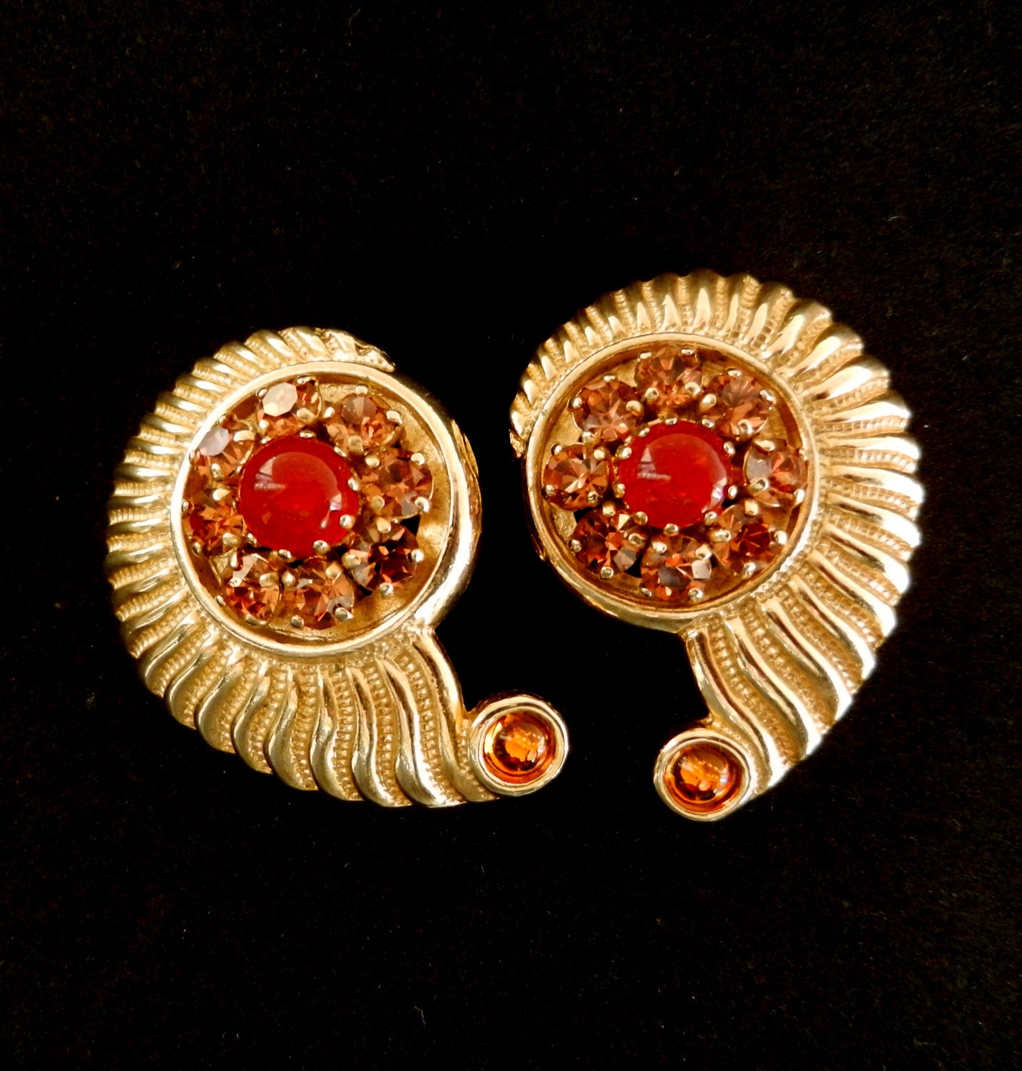 Original 1970 Earrings beautiful color and shape great