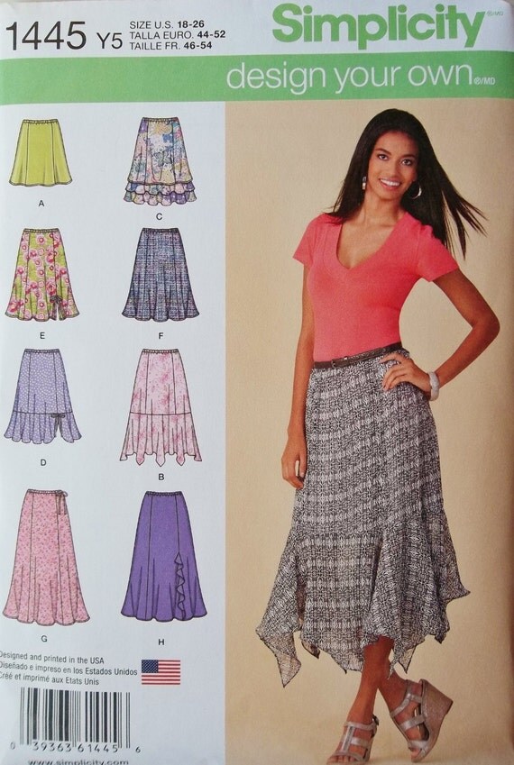 Pull-on Skirts Pattern Easy Skirts Pattern Flounce Skirts