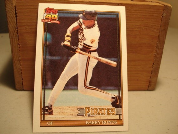 Barry Bonds Topps Baseball Pirates Topps MLB Card Bonds