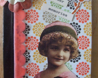 Vintage Inspired Girl Memories Altered Composition Book