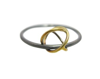 Kinetic Gyroscope Ring | Mix metal ring | Kinetic ring | fidget spinner ring | solid gold | silver ring | time turner gold |time turner ring