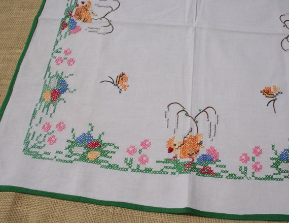 Vintage Easter Tablecloth