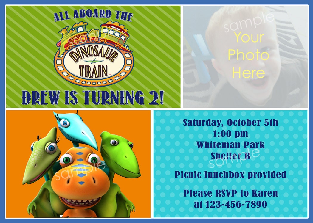 Dinosaur Train Personalized Birthday Invitations 2