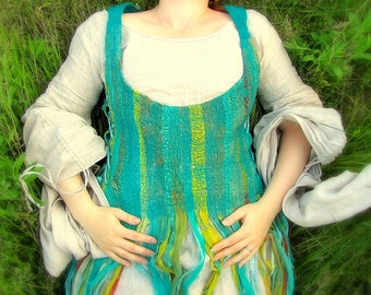 OOAK Bohemian Tunic. Tattered Gypsy Surcoat. Fairy Dress. LARP.