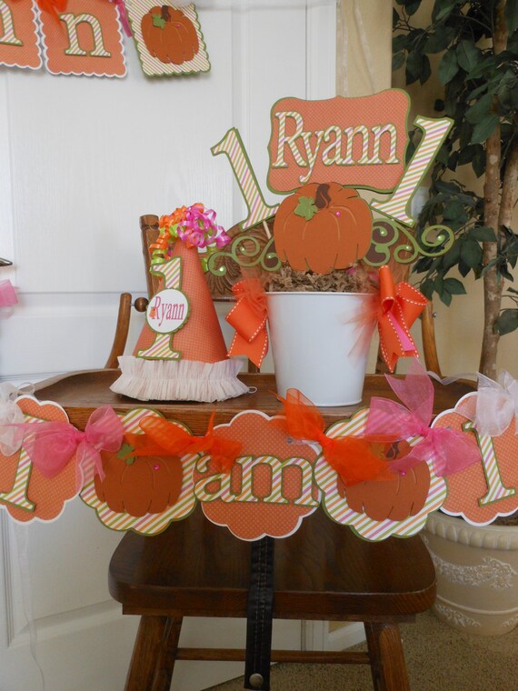 Girls Little Pumpkin 1st Birthday Party Package Il_570xn