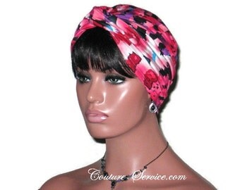 Pink Turban, Rose, Women's Handmade Fashion, Abstract, Twist, Hat, Rayon, Full, Hair, Head, Head Wrap, Hair Wrap, Head Cover, Hair Cover
