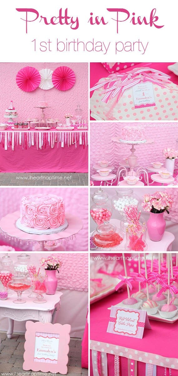 Pretty in Pink Ribbon Garland Princess Party Party Garland