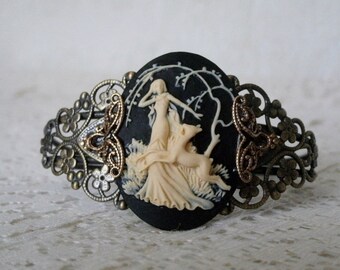 Goddess Diana Cuff Bracelet, wiccan jewelry pagan jewelry wicca jewelry goddess jewelry witch witchcraft magic metaphysical pagan bracelet