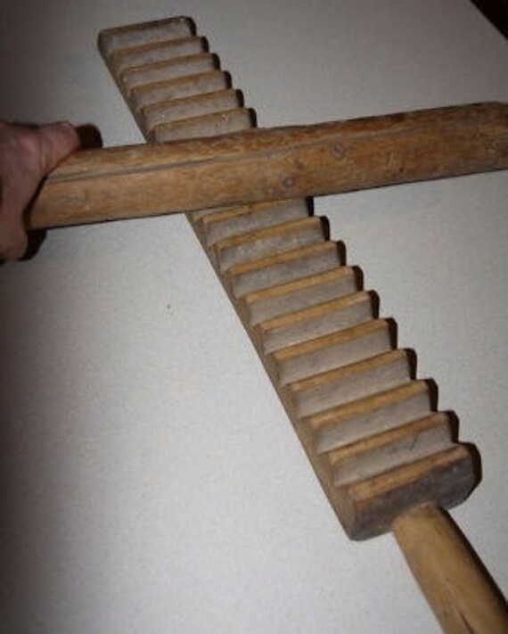 Antique Primitive Carved Wooden Mangle Boards Washboards