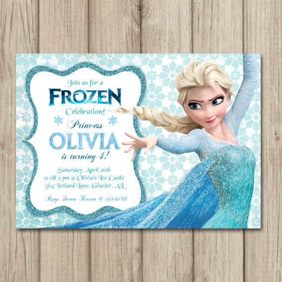 Elsa Frozen Birthday Invitations 4