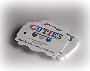 Custom Tags Cupcake Toppers Hang Tag Recipe Cards Favor Tags or Custom Sew in Labels