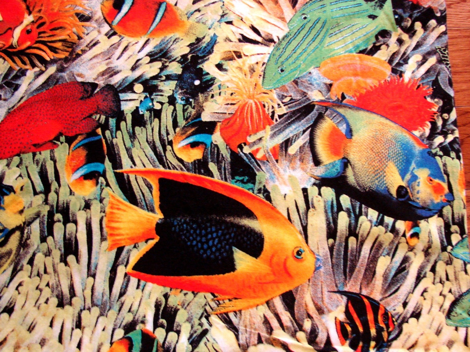 Tropical Fish Fabric Cotton Sewing Fabric 1.5 yards