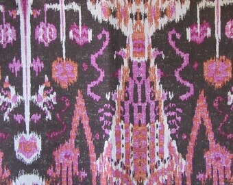 BOMBAY RASPBERRY designer, drapery/bedding/upholstery ikat fabric