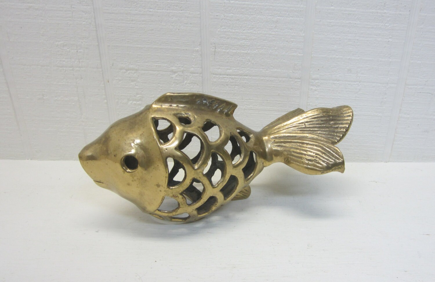 Vintage Brass Koi Fish