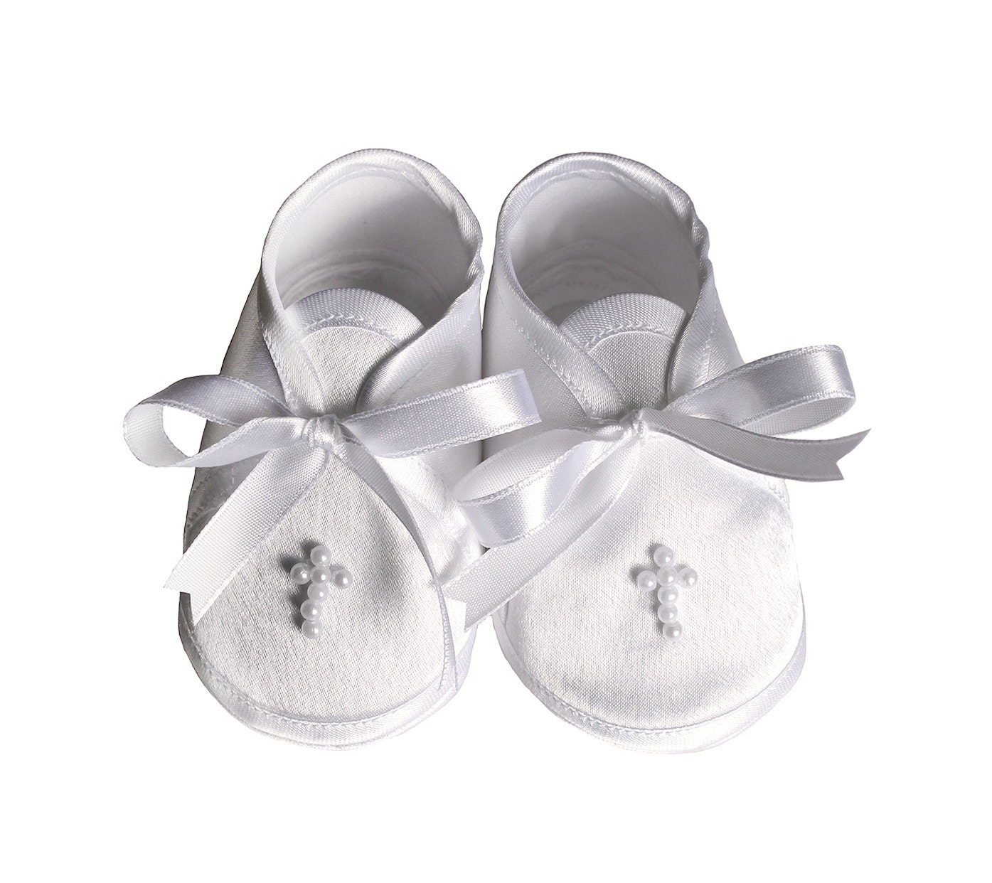 Baptism Christening Baby Shoes White Spring Summer by Hopphopp