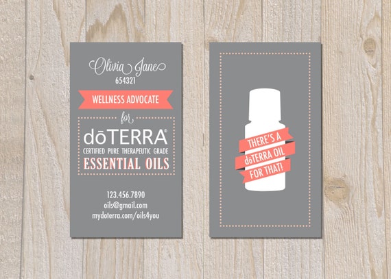 Items Similar To Brand DoTERRA Business Cards Digital File  On Etsy