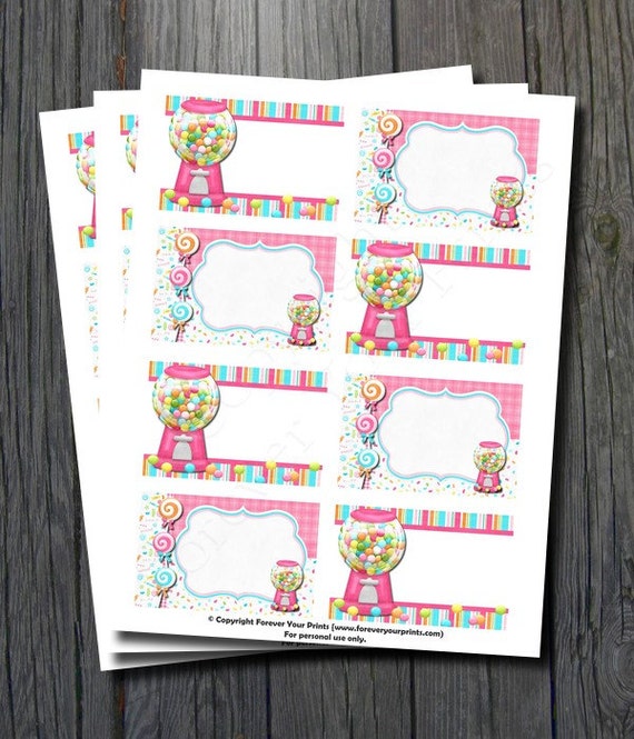 Sweet Shoppe Buffet Table Cards - INSTANT DOWNLOAD Il_570xn