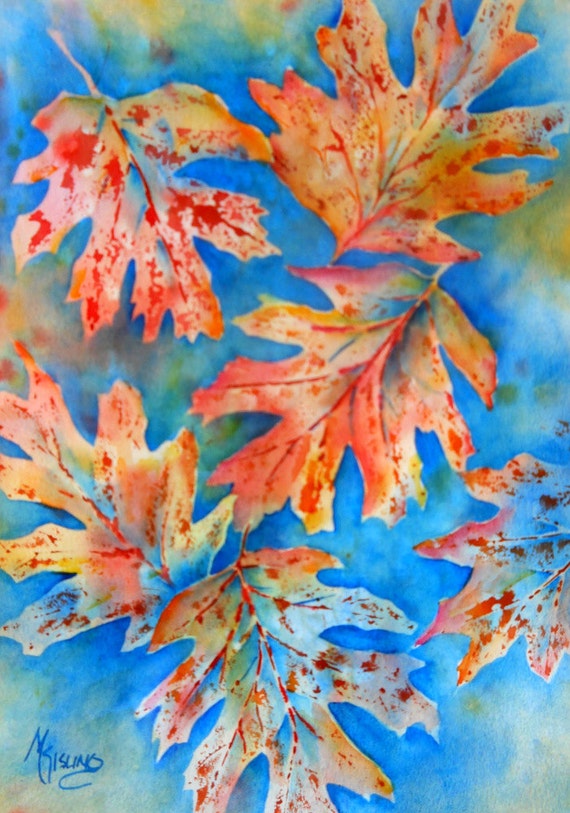 Leaves Watercolor Autumn Fall Watercolor Autumn Art Leaf