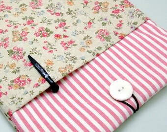 iPad Air case 2, iPad cover, iPad sleeve/ Samsung Galaxy Tab 3 10.1with 2 pockets, PADDED - Woodland flowers