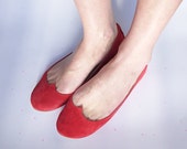 Love Red Handmade Ballet Flats