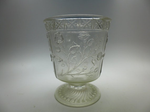 Items similar to Vintage Pressed Glass Spooner - Nova Scotia Glass ...