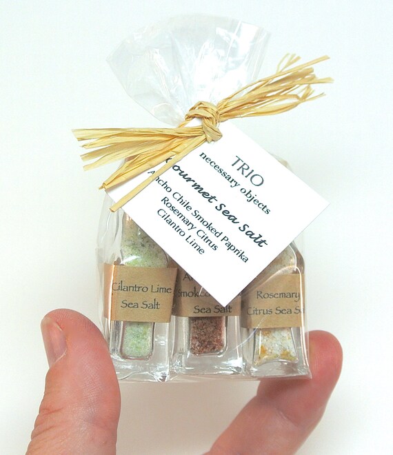 Flavored Salt Favor 25 Mini Bottle Sets of 3 Gourmet by trio3