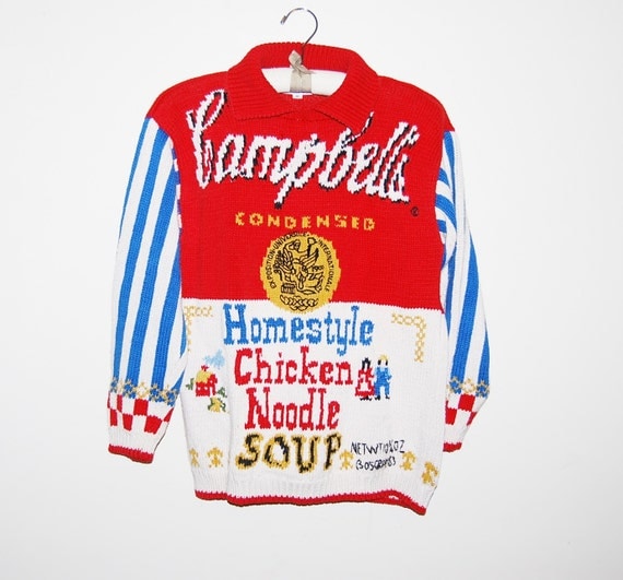 Vintage Sweater Campbells Americana Soup