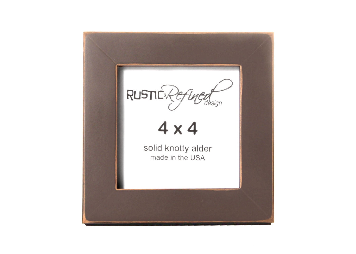 4x4 1 Gallery Picture Frame Chocolate Free Shipping
