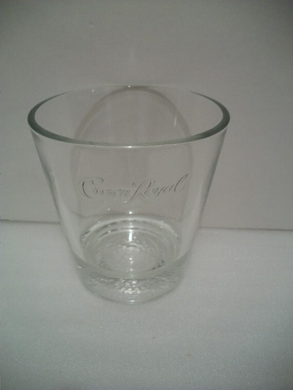 Vintage Crown Royal Glass Shot Glass Vintage Barware by GiniCrafts