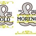 split Ampersand family machine embroidery applique 2 types and mini font Set - 4, 6 and 7 inches height INSTANT DOWNLOAD