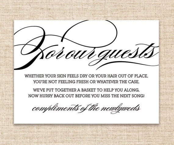 Printable Wedding Sign Bathroom Sign For Reception 5x7