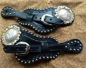 Spur straps with Concho and spots