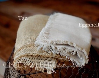 RTS - Organic Props, Newborn Burlap Layer, Neutral Props, Burlap Layer, Burlap Blanket, Neutral Newborn Layer, Newborn Prop, Basket Stuffer