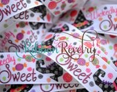 NEW GLITTER Wickedly sweet glitter 7/8" grosgrain ribbon- Halloween NEW Il_170x135
