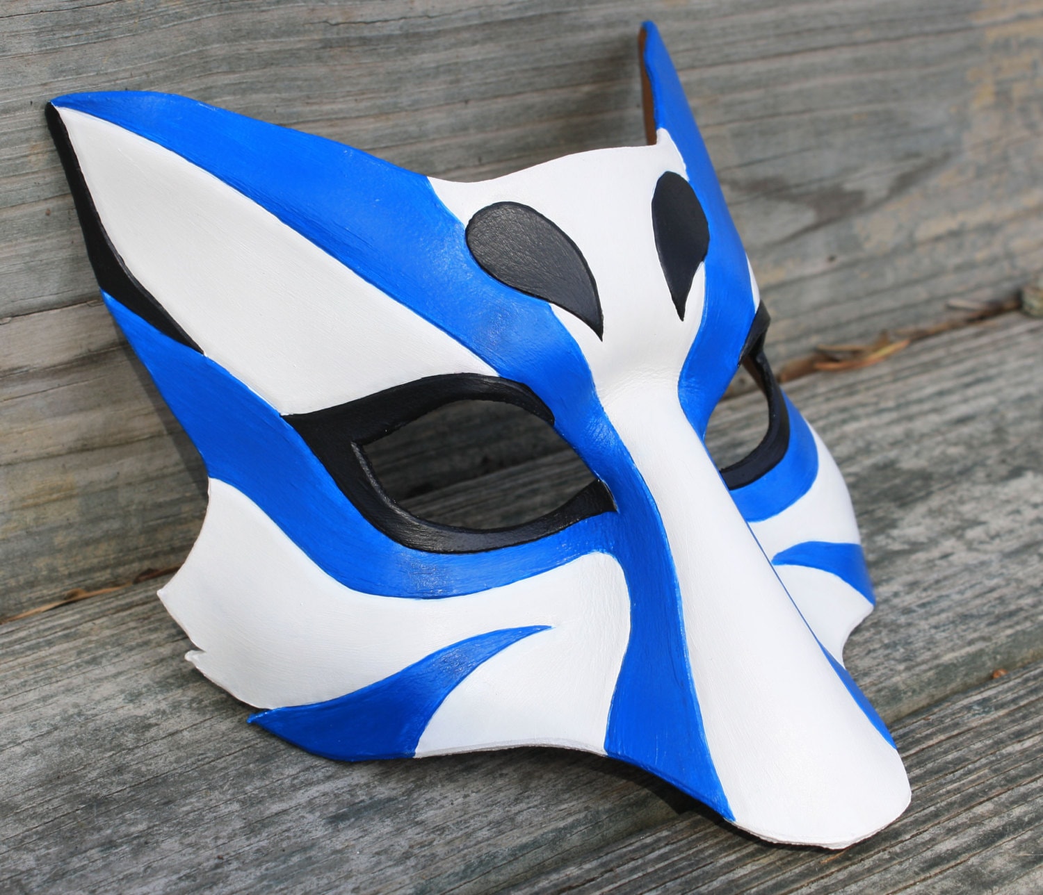 Kabuki Kitsune Fox Leather Mask Made to Order Great for
