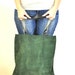 OFFER leather tote bag green leather tote bag market bag
