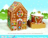 INSTANT DOWLOAD - Gingerbread House Cupcake Box Printable, Cupcake Holder, Christmas Printable Box, Christmas Decoration - by PaperArtbyMC Il_170x135