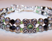 Swarovski bracelet black green Swarovski bracelet