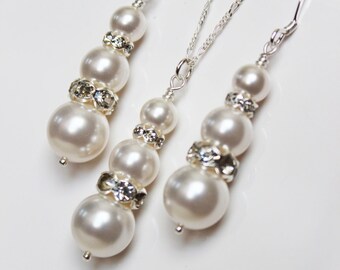Bridal Jewelry Set. Earrings Necklace Set. Bridesmaid Gifts. Wedding Jewelry Set. Bridesmaids Jewelry Set