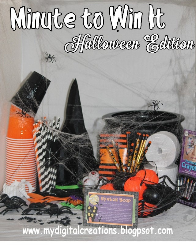 Minute To Win It Halloween Edition Printable Family Game