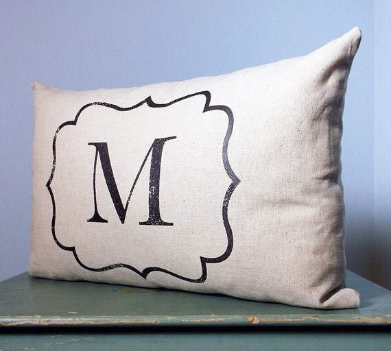 Personalized Monogrammed Pillow Initial Pillow by DolceHome