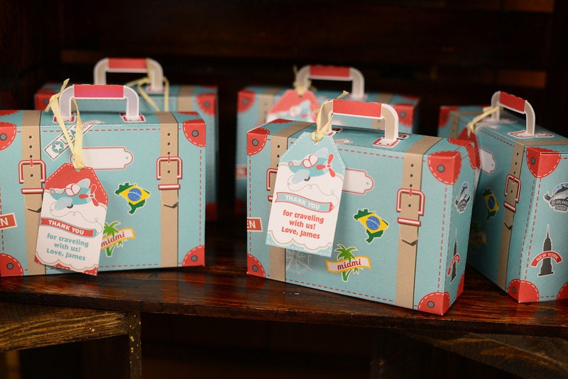 DIY Printable Suitcase Favor Box by BluGrass Designs