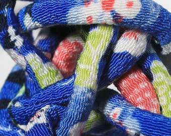 Japanese Chirimen kimono fabric cords c63