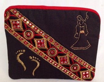 Tablet case Bollywood Dancer, Kathak, Garba, Maiden, Sangeet, Diwali, iPad mini, Kindle, Nook, E-Reader, Indian Dancer, footprint,