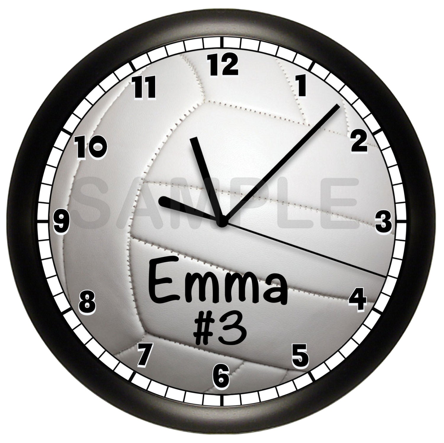 Personalized VOLLEYBALL Wall Clock Sports Team