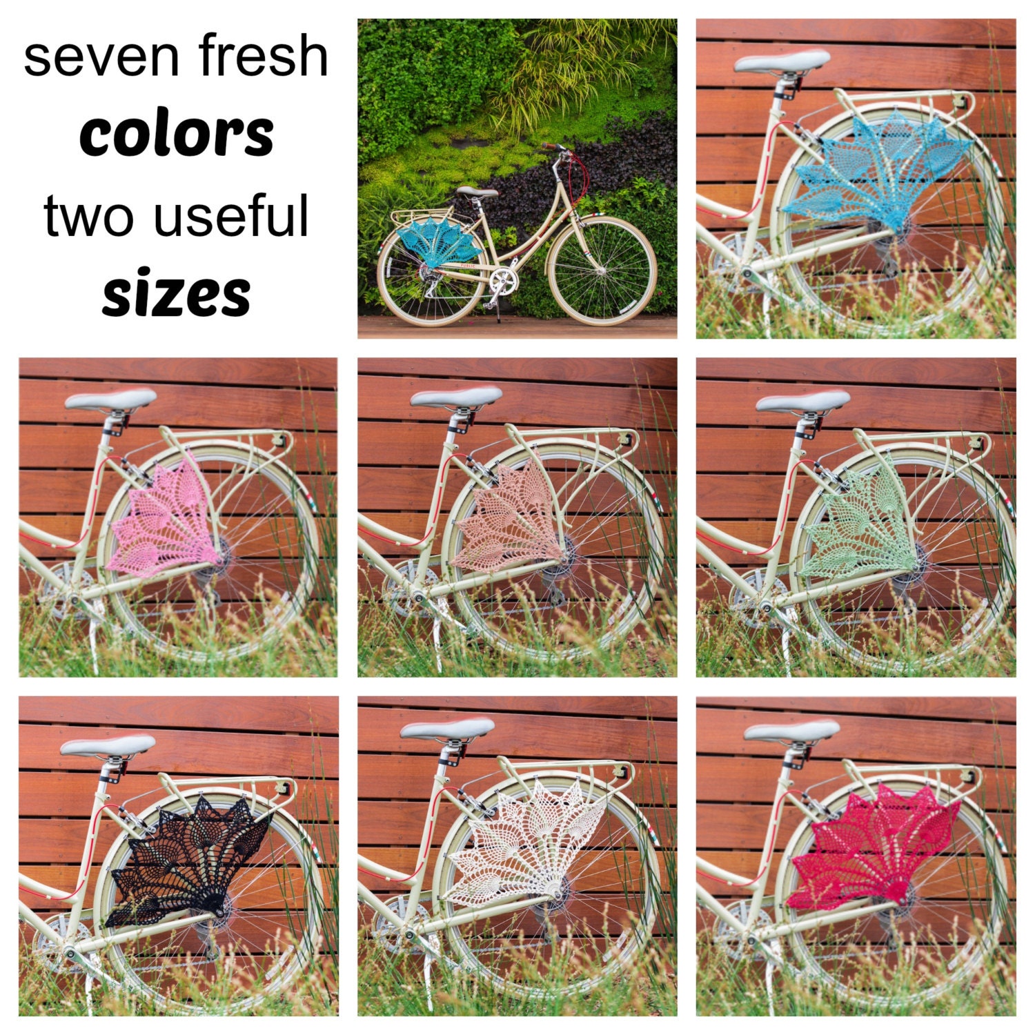 Crochet Bicycle Skirt Guard Dress Guard Bicycle by KnitsForLife