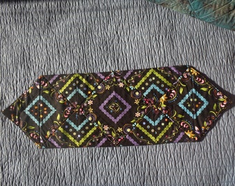 Neon Floral Quilted Table Runner