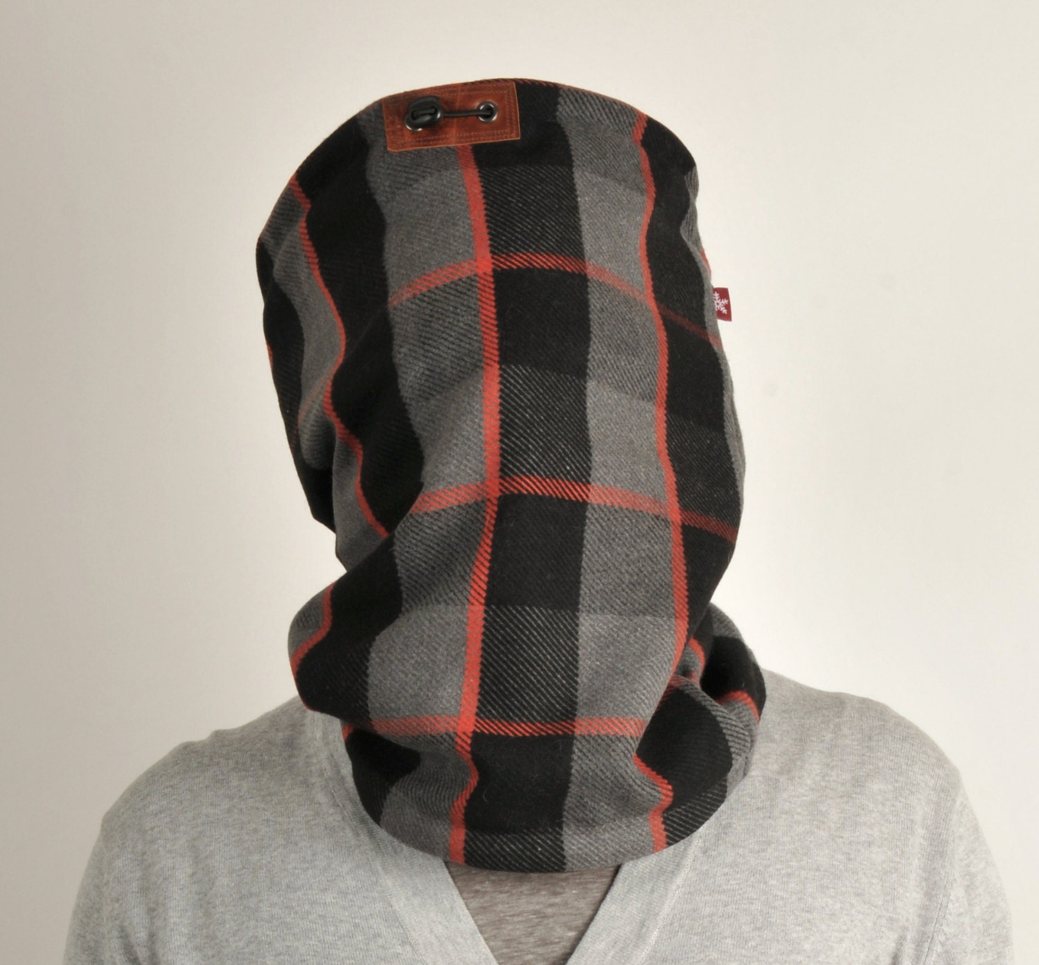 Snock™ unisex mens hooded cowl scarf in thick modern by jaffic
