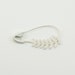 FIBULOSO LAURO hand sawed sterling silver safety pin brooch